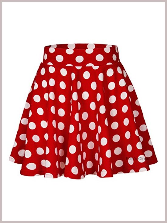 Dresses & Skirts - High Waisted Pleated Mini Skater Skirt Tummy Control Casual